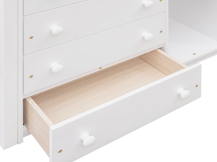 Bunk Bed With 6 Drawers And Flexible Shelves, Bottom Bed With Wheels