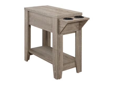 Accent Side Table, Storage, Lamp, Transitional Space-Saving Design