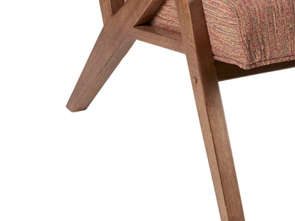 Lounge Chair With Tufted Upholstery And Solid Frame