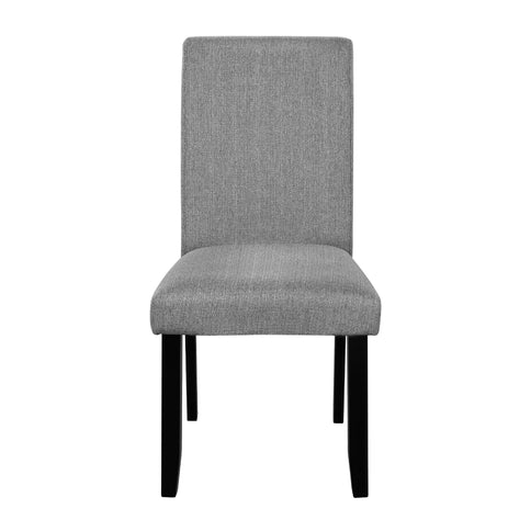 5 Piece Round Dining Table Set, Dining Table And 4 Upholstered Chairs For Dining Room, Kitchen Room, Living Room - White / Gray