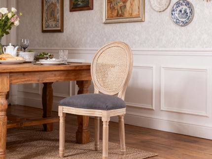 French Country Dining Chairs & Round Back (Set of 2)