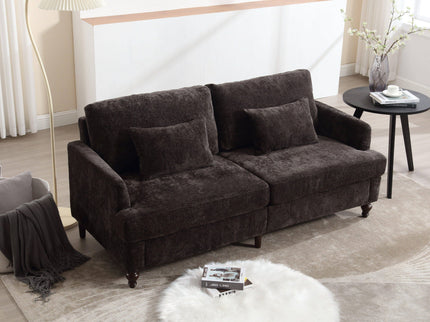 Mid Century Modern Fabric Loveseat Sofa, 2 Seat Upholstered Couch