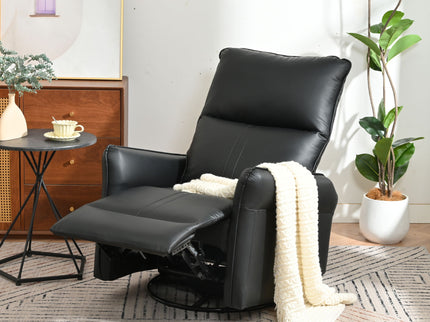 360° Modern Small Rocking Swivel Recliner Chair With Side Pocket