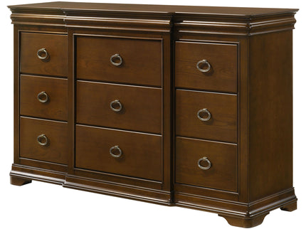 Leonide - 9 Drawer Dresser - Cherry