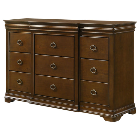 Leonide - 9 Drawer Dresser - Cherry