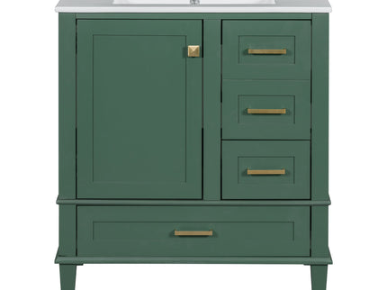 Bathroom Vanity, Modern Bathroom Cabinet With Sink Combo Set, Bathroom Storage Cabinet With A Soft Closing Door And 3 Drawers, Solid Wood Frame