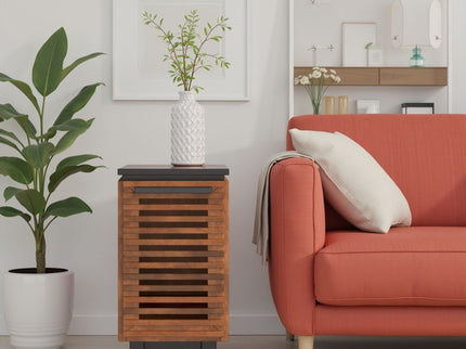 Chairside Table - Black / Bourbon