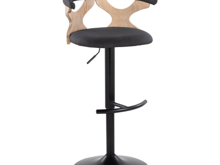 Gardenia - Contemporary Adjustable Barstool & Swivel With Rounded T Footrest (Set of 2)