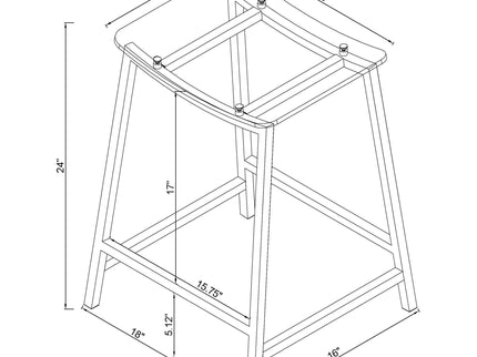 Staten - Backless Counter Stool (Set of 2) - Chrome