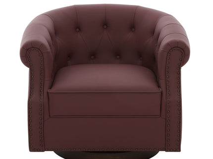 360° Swivel Accent Chair With Curved Back