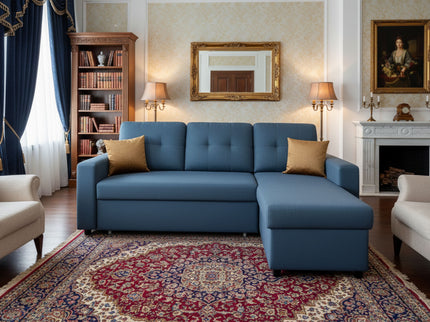 Convertible L Shaped Sectional Sleeper Sofa Bed, Saving Pull Out Couch