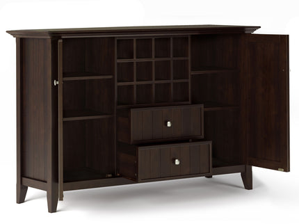 Bedford - Sideboard Buffet And Wine Rack - Dark Chestnut Brown