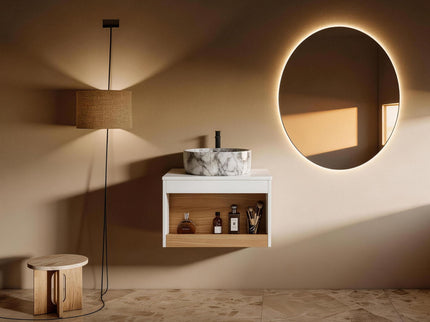 Floating Bathroom Vanity With Vessel Sink