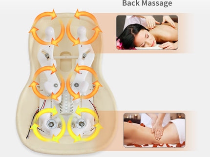 Therapeutic Shiatsu Massage Cushion With Heat Function, Polypropylene - Gray