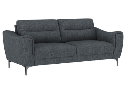 Oberle - 2 Piece Upholstered Sofa Set With Pocket Coil Seating - Charcoal