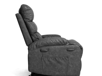 Large Size Electric Power Lift Recliner Chair Sofa With 8 Point Vibration Massage And Lumbar Heat
