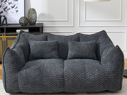 Comfortable Dual Beanbag Chair With High Resilience Foam Core For 2 People