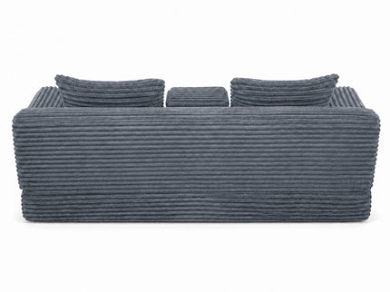 Soft Striped Convertible Sofa Bed, Dual Use Lounge Couch With Cup Holders And Pillows