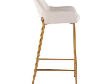 Daniella - Contemporary / Glam Fixed Height Bar Stool (Set of 2)
