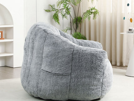 Beanbag Chair, Beanbag Sofa Chair With Armrests Stuffed High Density Foam