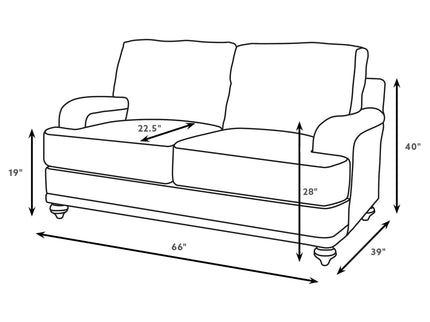 Anderson - 2 Piece Cushion Back Living Room Set - Gray