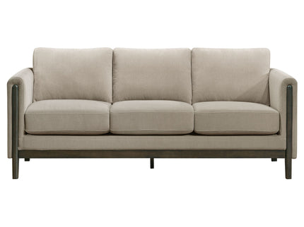 Fisher - Upholstered Panel Arm Sofa - Taupe