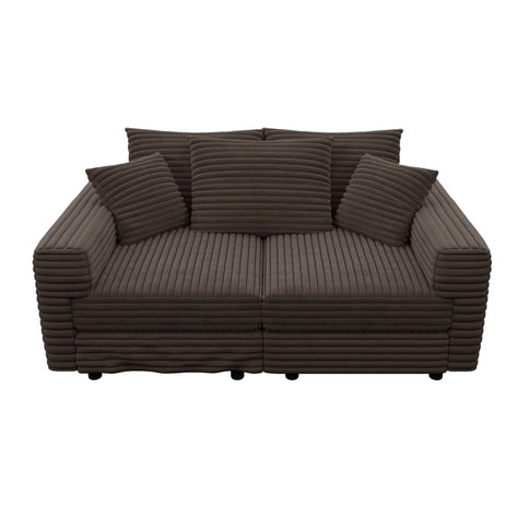 4 Seat Sofa, Modern Comfy Upholstered Sofa Cloud Couch, Deep Seat Couches With Soft Pillows