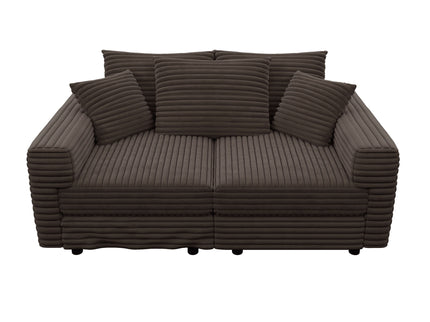 Deep Seat Convertible Sofa With Soft Pillows And Ottomans