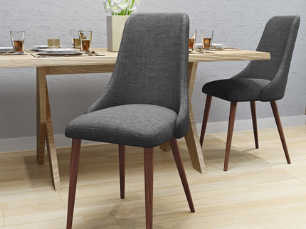 Mid Century Modern Fabric Armless Dining Chair