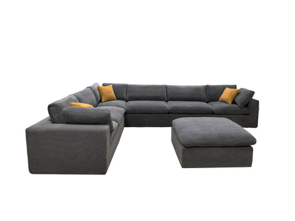 Custom Configuration Modular Sectional & Toss Pillows