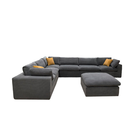 Custom Configuration Modular Sectional & Toss Pillows
