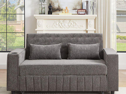 Pull-Out Sofa Bed Convertible Couch With Adjustable Backrest For Living Room