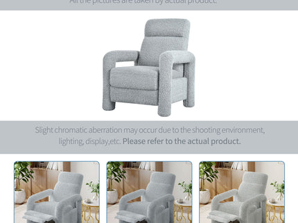 Push Back Recliner Armchair Upholstered Recliner Chair Single Sofa With Adjustable Backrest
