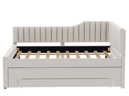 Upholstered Daybed With Trundle And 3 Drawers