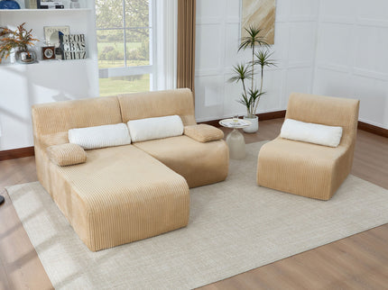 Oversized Sectional Sofa, Living Room Seating With Modular Design