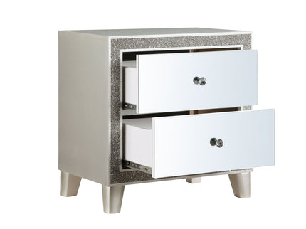 Sliverfluff - Mirrored Nightstand - Champagne