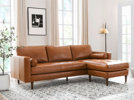 Mid-Century Tufted Sectional With Reversible Chaise