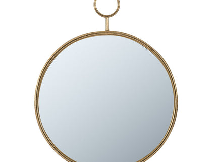 Circle Wall Mirror With Iron Frame, Accent Mirror For Living Room