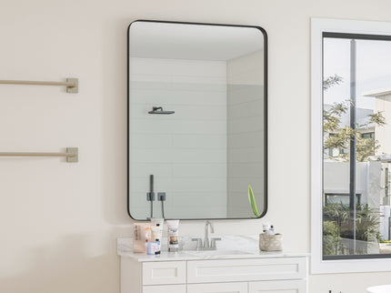 Wall Mirror Rectangular Mirror Metal Framed Mirror Vanity Mirror Dressing Mirror, For Bathroom, Living Room, Bedroom