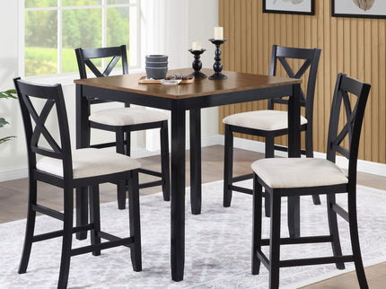 5 Piece Counter Height Dining Table Set With 4 Chairs