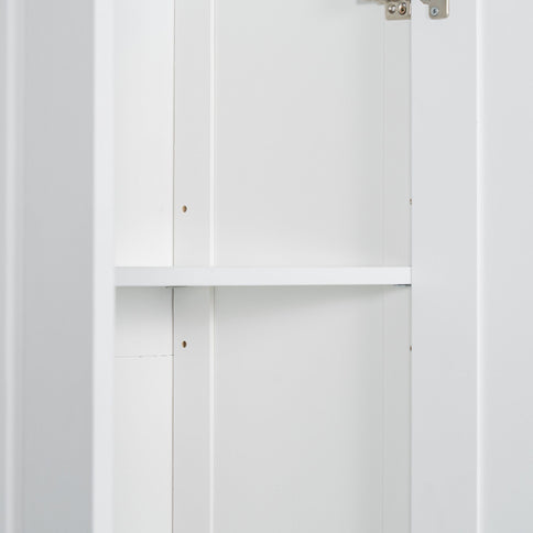 Storage Cabinet With Adjustable Shelves, 2 Doors, Rectangle Design For Bathroom