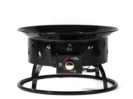 Propane Gas Fire Pit Table, 50000 Btu Round For Outside Patio - Black
