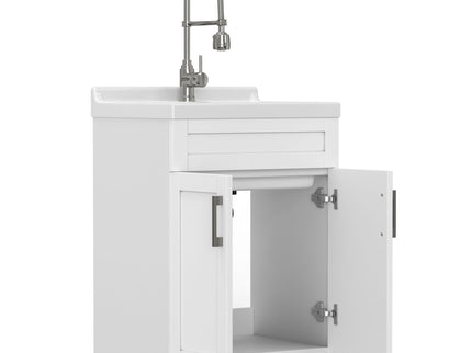 Hennessy - Deluxe Laundry Utility Sink And Cabinet