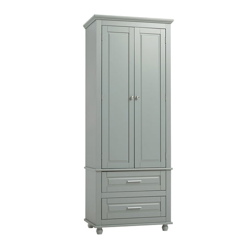 Tall Storage Cabinet With 2 Drawers For Bathroom