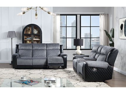 Alicia - Reclining Sofa - Gray / Black