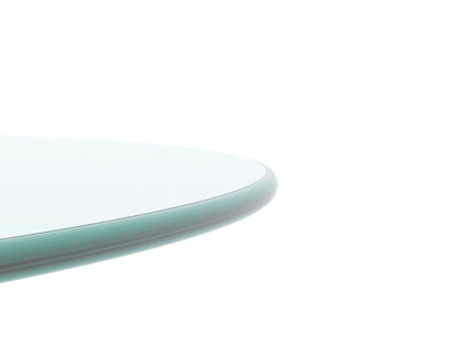 20" Round Tempered Glass Table Top Clear Glass 1 / 4" Thick Round Polished Edge - Transparent