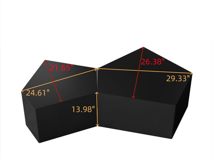 Irregular Pentagon Nesting Coffee Table Set