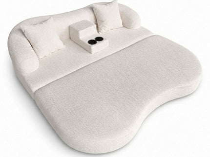 2 In 1 Convertible Sleeper Sofa Bed With Cup Holders