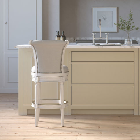 Swivel Barstool With High-Back