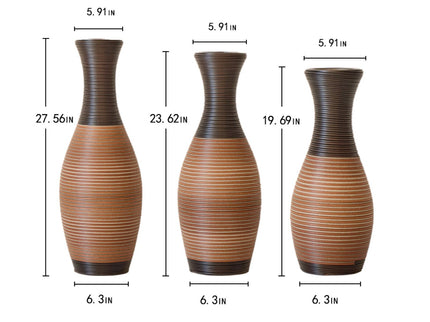 Designer Floor Vases, Large Vases For Home Decor Flooring (Set of 3)